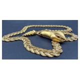 Donna Karan Vintage Adjustable Snake Belt - 40.5in