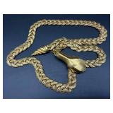 Donna Karan Vintage Adjustable Snake Belt - 40.5in