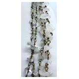Multi-Strand Layered Quartz Crystal with Toggle Clasp Necklace