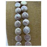 Wrap Single-Strand Freshwater Pearl Necklace - Coin Pearl Beads, White
