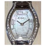 EBEL Beluga E9656G28-10 Tonneau Stainless Steel 23 mm MOP Diamond Dial Quartz Women