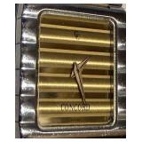 Concord Centurian Rectangular Watch - Two-Tone Gold Dial & Stainless Band, Swiss