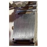 Concord Centurian Rectangular Watch - Two-Tone Gold Dial & Stainless Band, Swiss