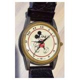 Disney Mickey Mouse Watch - Japan Movement, Gold Tone Case