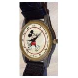 Disney Mickey Mouse Watch - Japan Movement, Gold Tone Case