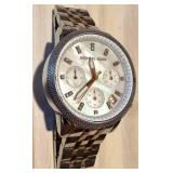 Michael Kors MK-5525 Chronograph Watch - All Stainless Steel, Mother of Pearl Dial