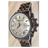 Michael Kors MK-5525 Chronograph Watch - All Stainless Steel, Mother of Pearl Dial