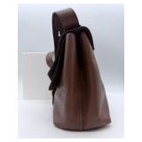 Gucci Brown Pebbled Leather Shoulder Bag - Gold GG Logo Closure