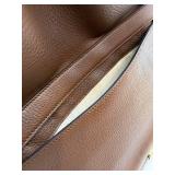 Gucci Brown Pebbled Leather Shoulder Bag - Gold GG Logo Closure