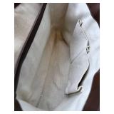 Gucci Brown Pebbled Leather Shoulder Bag - Gold GG Logo Closure