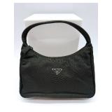 Prada Handbag Made in Italy - Green Nylon with Logo Plate