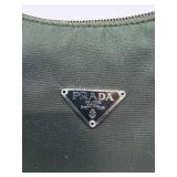 Prada Handbag Made in Italy - Green Nylon with Logo Plate