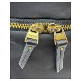 TUMI Black Nylon Backpack with Gold Hardware & Top Handles