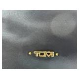 TUMI Black Nylon Backpack with Gold Hardware & Top Handles