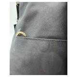 TUMI Black Nylon Backpack with Gold Hardware & Top Handles