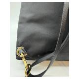 TUMI Black Nylon Backpack with Gold Hardware & Top Handles