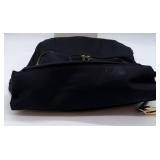 TUMI Black Nylon Backpack with Gold Hardware & Top Handles