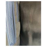 Zara Basic Collection Navy Satchel - Textured Faux Leather & Gold Hardware