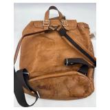 Tumi Backpack Brown Leather - Front Pockets & APW Patch