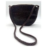 De Vecchi by Hamilton Hodge Made in Italy Woven Leather Shoulder Bag