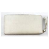 Jimmy Choo Zip-Around Wallet - Cream Pebbled Leather - Made in Italy