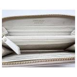 Jimmy Choo Zip-Around Wallet - Cream Pebbled Leather - Made in Italy