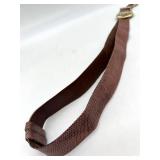 Judith Leiber Brown Snakeskin Belt & Ornate Gold Buckle