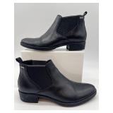 Geox Amphibiox Chelsea Boot - Black Leather Ankle Boot