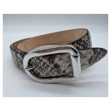 DÉHANCHE Snake Print Real Leather Belt XS Made in Italy