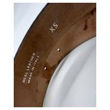 DÉHANCHE Snake Print Real Leather Belt XS Made in Italy