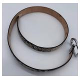 DÉHANCHE Snake Print Real Leather Belt XS Made in Italy