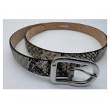DÉHANCHE Snake Print Real Leather Belt XS Made in Italy