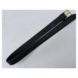 Andersons Black Leather Belt - Solid Brass Buckle Made In Italy