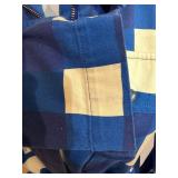Chloé Stora Belted Patchwork Shirt Jacket - Blue & Beige - Size 36