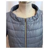 Herno Quilted Down Jacket - Short Sleeve, Blue/Gray