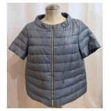 Herno Quilted Down Jacket - Short Sleeve, Blue/Gray