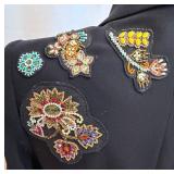 Cinq à Sept Blazer - Embroidered Beaded Patch Detailing, Women