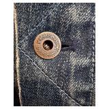 Rogan Distressed Denim Jacket with Sequins - Made in USA - 100% Cotton - Large