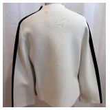 Veronica Beard - Stripe Knit Top - White Crewneck w/ Black Stripes & Purple Stripe Top (Lot of 2)