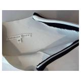 Veronica Beard - Stripe Knit Top - White Crewneck w/ Black Stripes & Purple Stripe Top (Lot of 2)