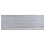 Clear Acrylic Display Blocks 12 x 4 x 2 in with 1 in Holes (3-Pack)