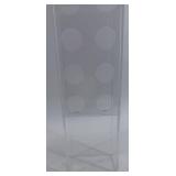 Clear Acrylic Display Blocks 12 x 4 x 2 in with 1 in Holes (3-Pack)