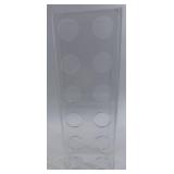 Clear Acrylic Display Blocks 12 x 4 x 2 in with 1 in Holes (3-Pack)