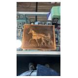 copper greyhound horse racing decoration