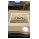 1892 sir Hugo horse racing etching
