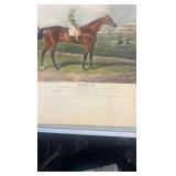 late 1800s memnon horse racing etching