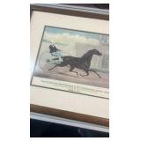 horse trotting lithograph