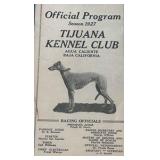 1927 Tijuana kennel club racing program