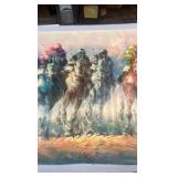 horse racing oil painting