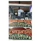 1940s Louisville Kentucky license plate toppers new old stock